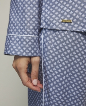 Pyjama doorknoop 006-azul blue