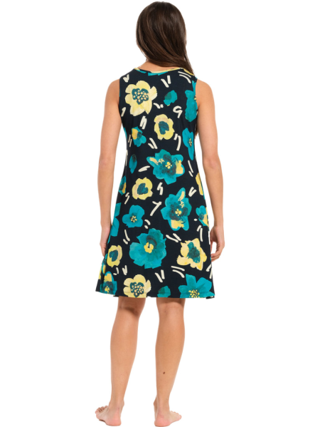 Sleeveless beach dress 529 - dark blue