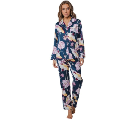 Pyjama doorknoop set 563-dark blue