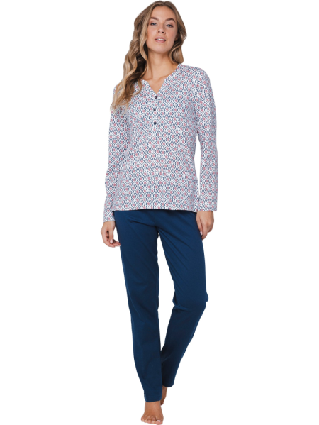 Pyjama met knopen 520-dark blue