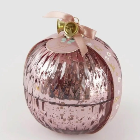 kerstbal kaars princess of the roze
