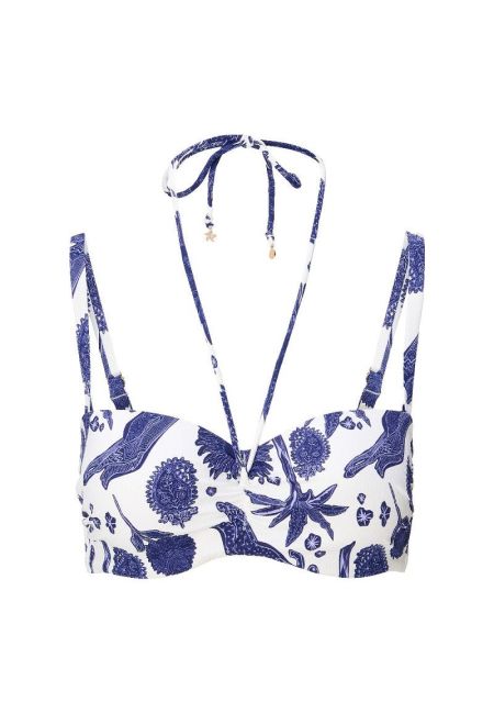 bikini top 345-blue white